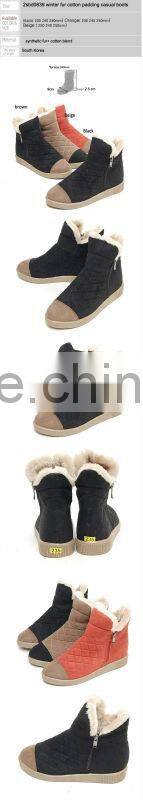 2sbd0839 winter fur cotton padding casual boots