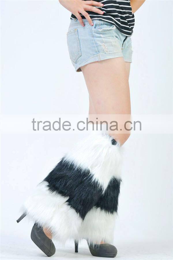 Black and white heated leather lace wholesale baby leg warmers