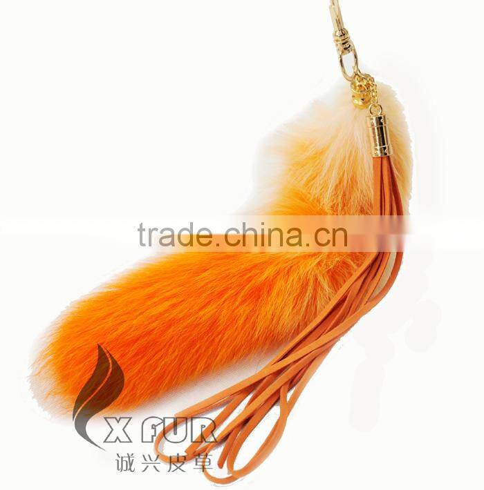 CX-R-25A China Best Selling High Quality Custom Cute Fox Fur Charm Keychain
