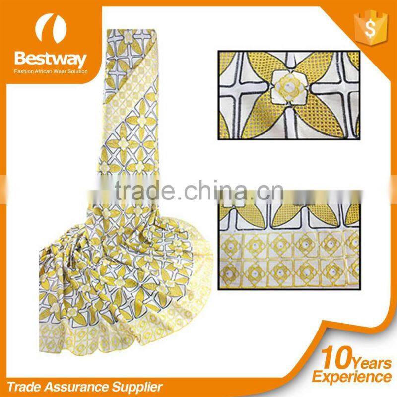 Competitive Price Artistic Design Swiss Cotton Lace Fabric Swiss Voile Lace Factory Bestway Textile SL0356