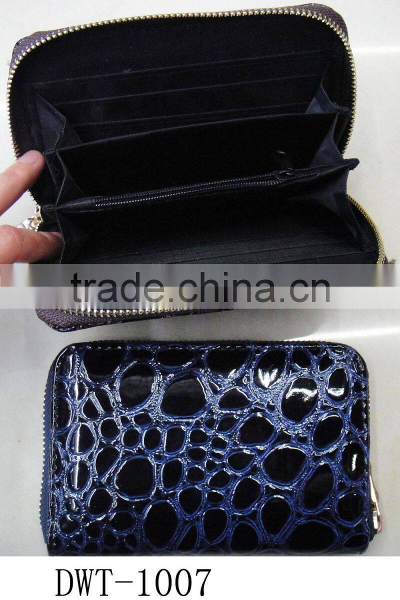 Hot popular Lady stylish pu croco wallet