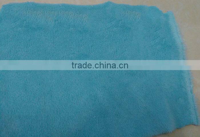 China Supplier Knitted Plush Solid Polyester Soft Toys Fur Fabric