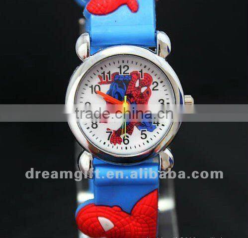 2012 hot kids watch spiderman watches charm cute factory price relly cheap 8 colors choose