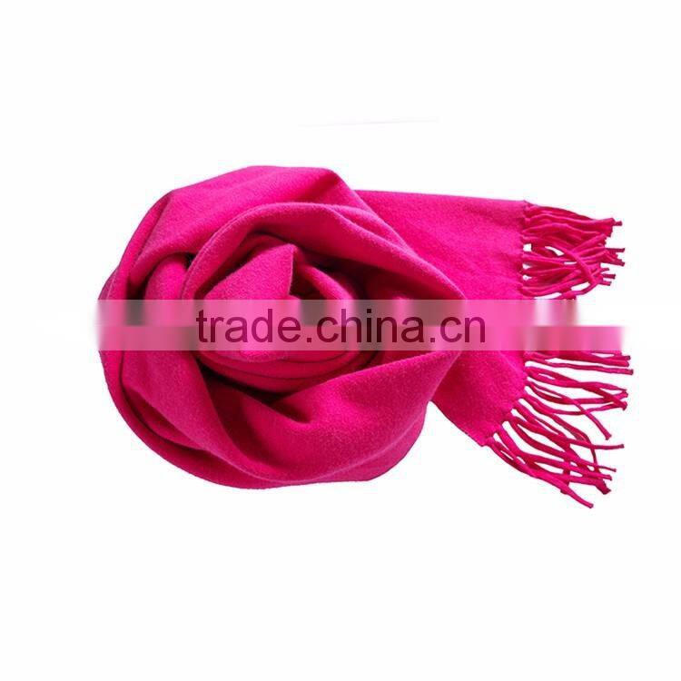 New design elegant women scarf winter warm two layer fringe pashmina