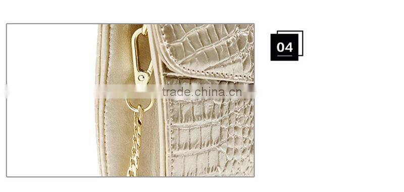 Hotsale Fashion Women Ladies Clutch Evening Bag With Chain Strap Genuine Leather Women Purse