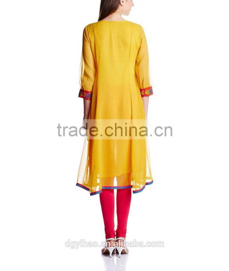 Yihao 2016 latest ladies Wrap Kurta designs for women