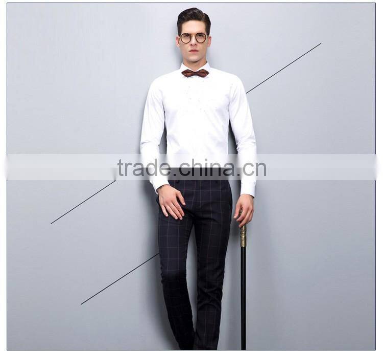 Top Quality White Dress Shirts Men Slim Fit