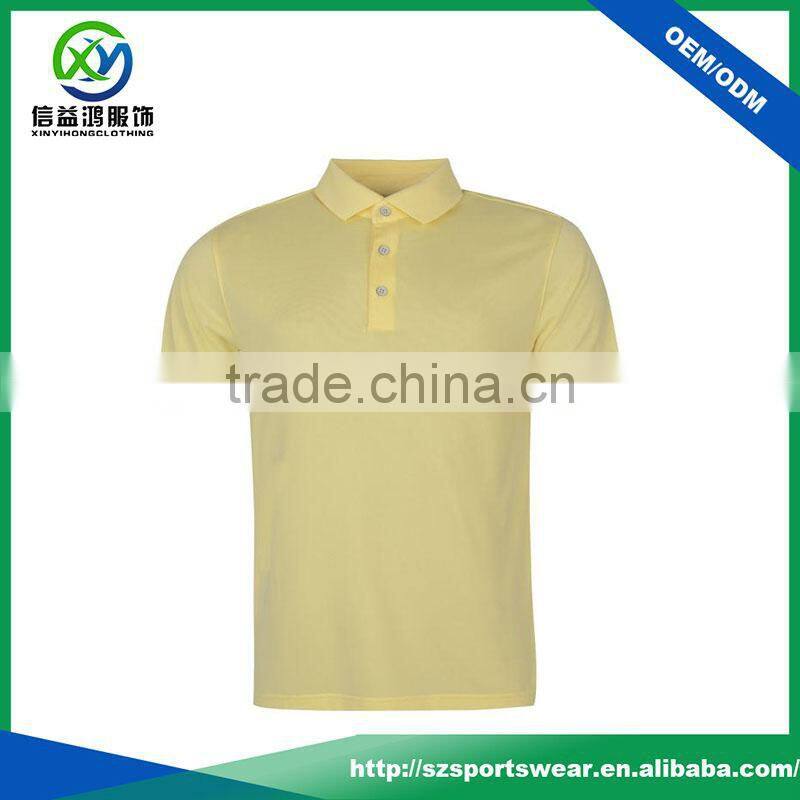 popular design yellow color classic polo shirt for man