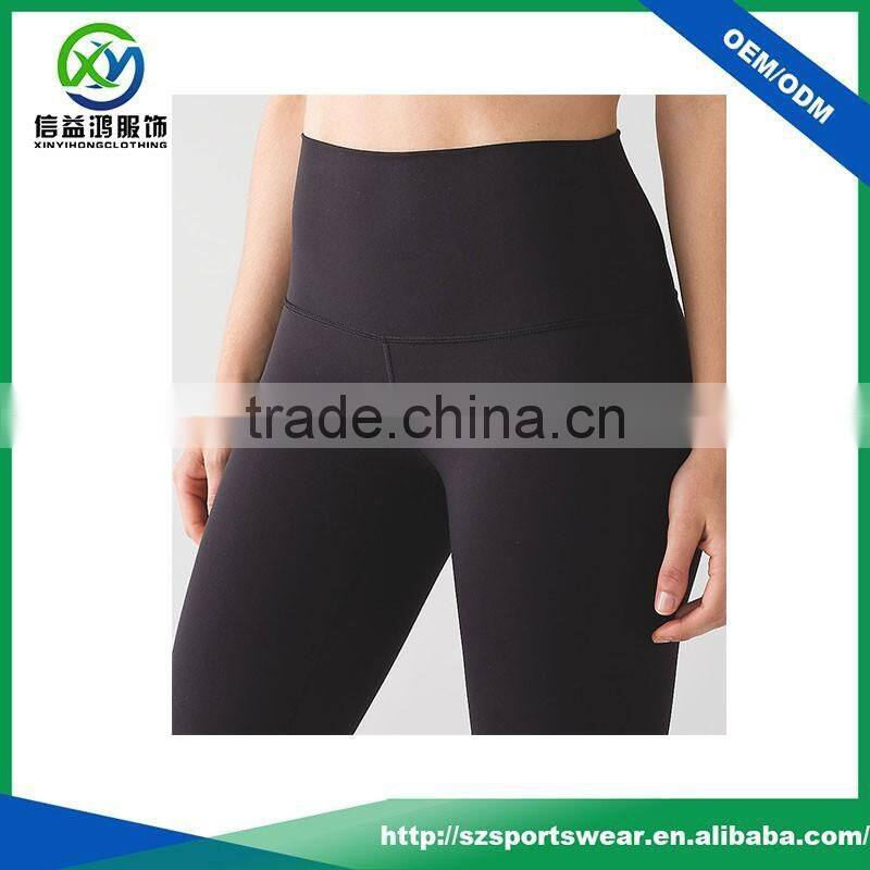 High quality black color good stretch womens slim fit yoga pants gym track pants