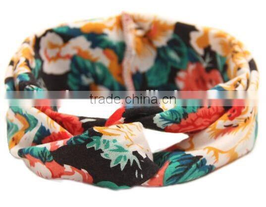 printed fabric kids headband, cross fabric headband for kids