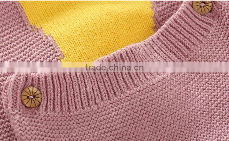 2016 New Design Long Sleeve Round Collar Autumn Winter Children Knitted Sweaters Baby knitting Pullover