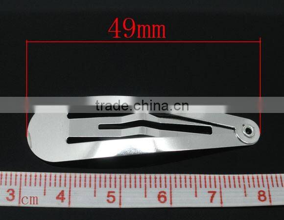 Wholesale Silver Tone Hair Clips Snaps For Kids Toddler