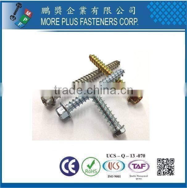 Easy drive M7.5 with 5 Locking Ribs Deep High Low Thread Self Drilling Zinc Yellow Plated Flat Countersunk Concrete Screws