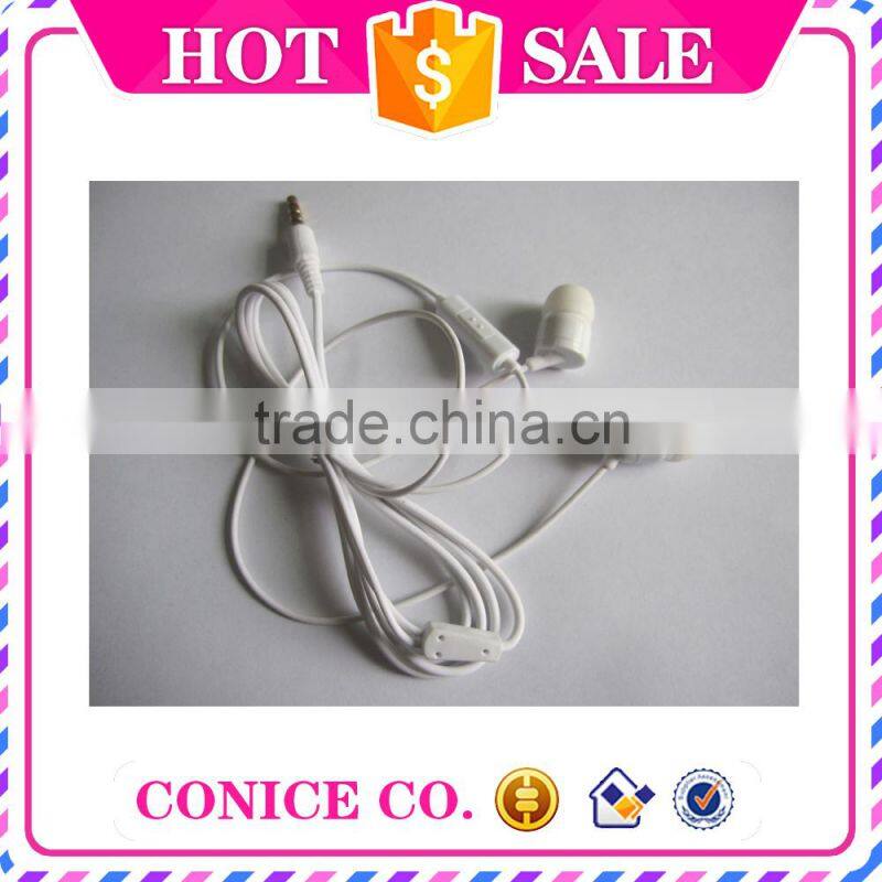 hot sale promotion white earphone of high quality sound for cellphone with mic