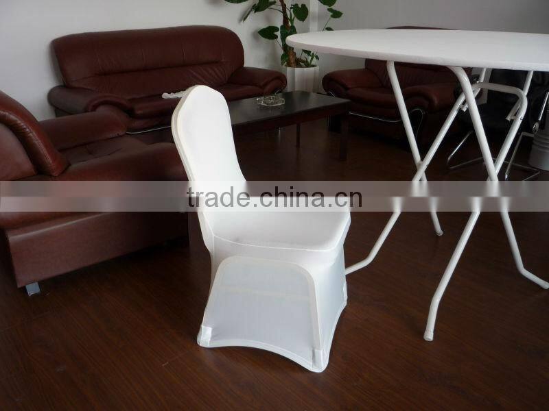 Spandex chair cover with X cross sash white Lycra four way stretch chair cover Nylon chair cover
