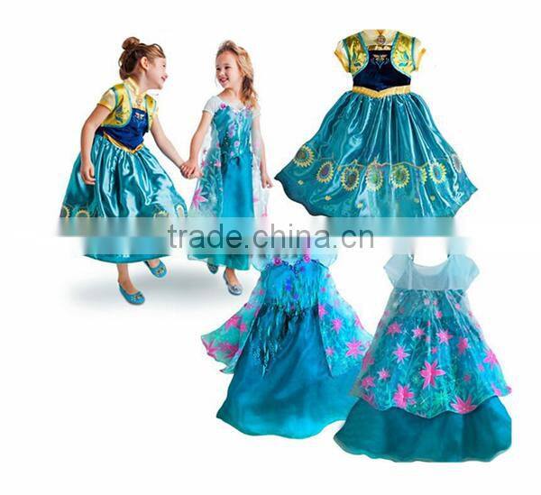 Wholesale Girls party dress Frozen girl dress fashion dress for children