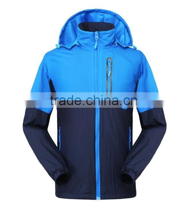 2016 Custom Fleece Lined Shiny Mens Nylon Windbreaker Jackets