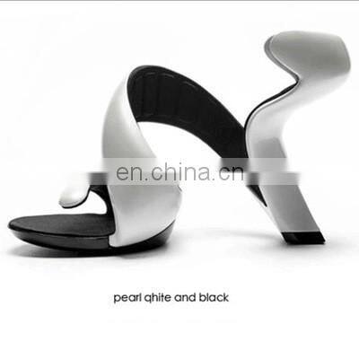 Latest Europe Fish Mouth Waterproof Color Matching High Heel Shoes