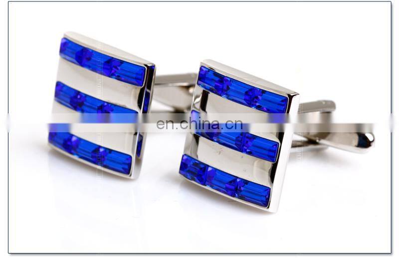 New Crystal 4 color Plated Cufflink