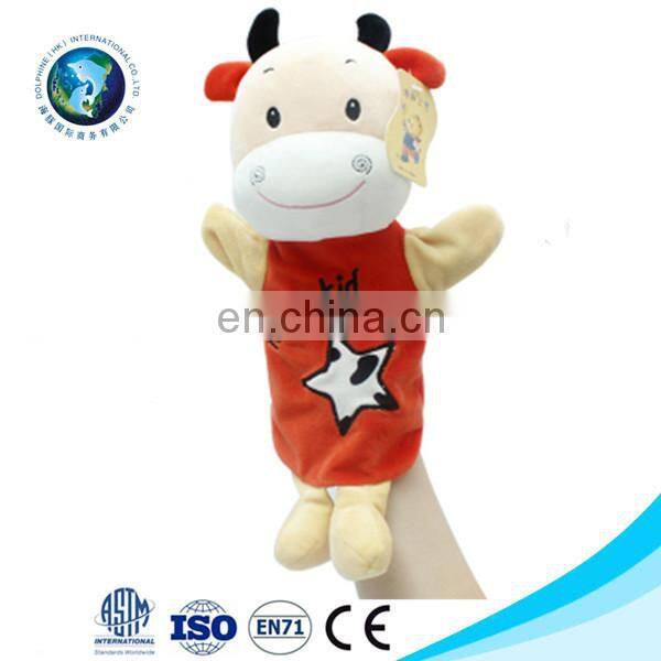 Custom plush animal heard glove puppet popular soft stuffed funny hand puppet plush dolls animal