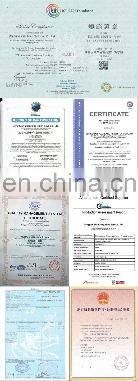 ICTI audits EN71/ 123 OEM red heart teddy bear custom in China