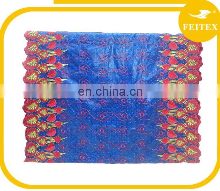 New African Cotton Damask Bazin Riche Dresses Embroidery For Women