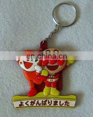 lovely custom shaped soft PVC heart shaped key chain