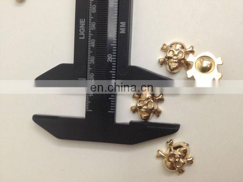 hot sell punk ccb skull spike studs glue on clothing bags garment accessories