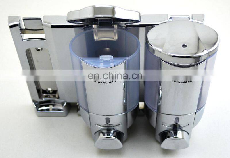 200*3ml Wall Mounted Hotel Three Chamber Shower Soap ContainerCD-3016C