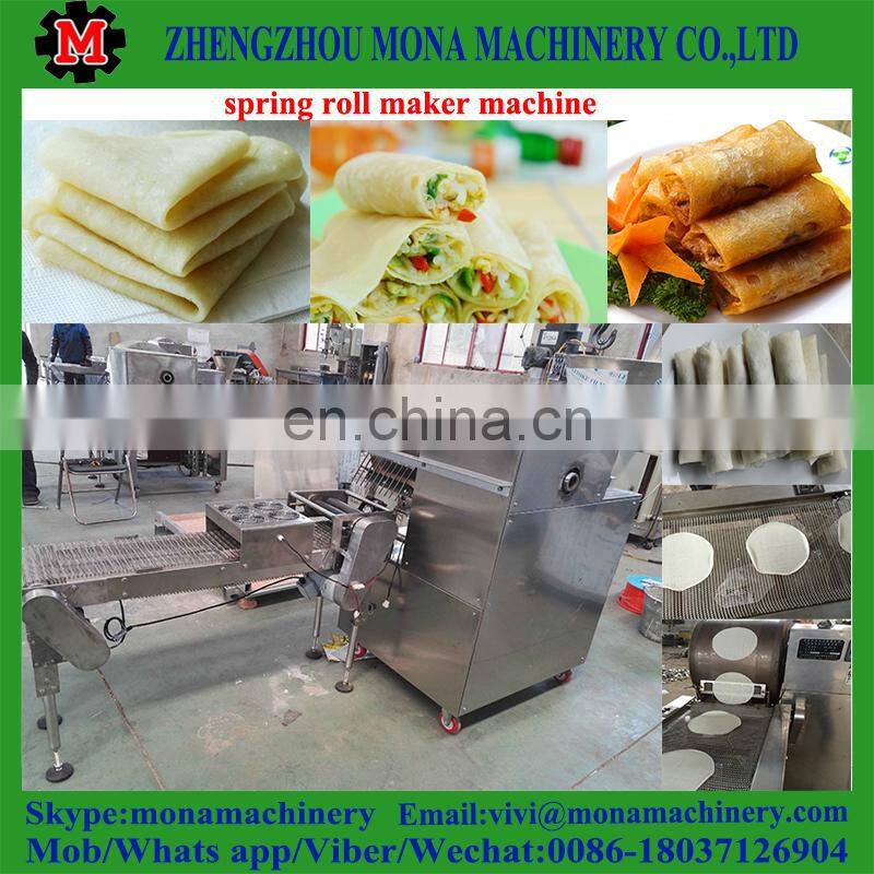 Stainless steel spring roll making machine/automatic square or round spring roll sheet machine with cheap price