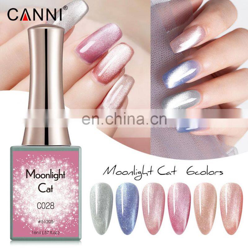 51205 CANNI Manufacturer Moonlight Cat Eye UV Soak-Off Gel Series 16ml Magnetic Nail Polish Sliver Esmalte