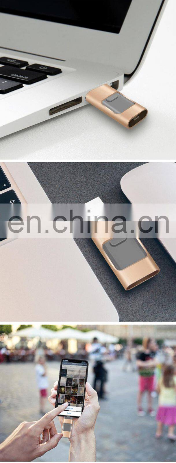 hot selling 3 in 1 USB Iflash Drive for iphone ipad Android 8G USB Flash Drive OTG with best price