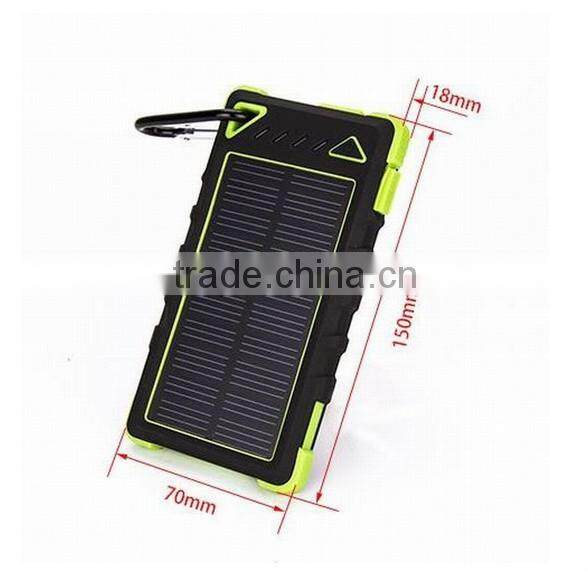 2015 new arrival 10000 mah solar power bank