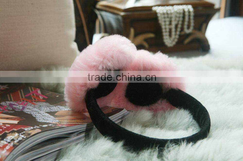 cheap price sheepskin fur earmuff for sale