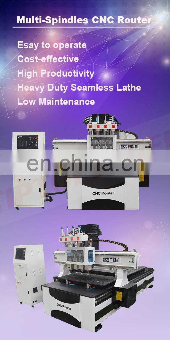 New Model Professional 1530 4.5kw Multi-Spindle Four Spindles CNC Wood Router For Home Furniture