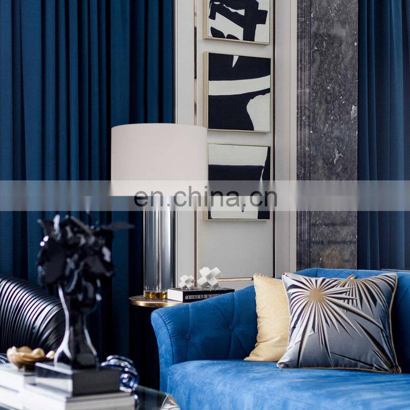 Newest High End Design Gold Metal Crystal Column Table Lamp For Restaurant Villa Home Bedroom