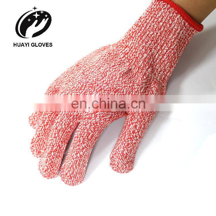 HY 13G Amazon Guantes Anticorte Safety Gloves Cuisine Color Gloves Cat 2 Working Mitten Level 5 Cut Protection Washable Glove