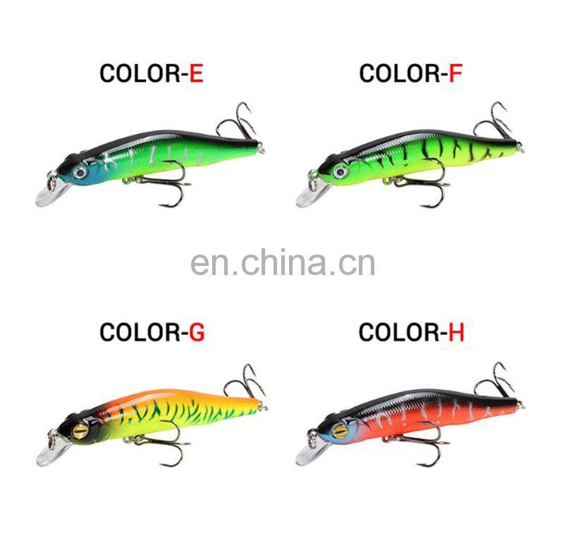 Amazon Middle and High-End Market 90mm 8.4g Wonderful Color Painting Fishing Floating Minnow fishing lure set tackle