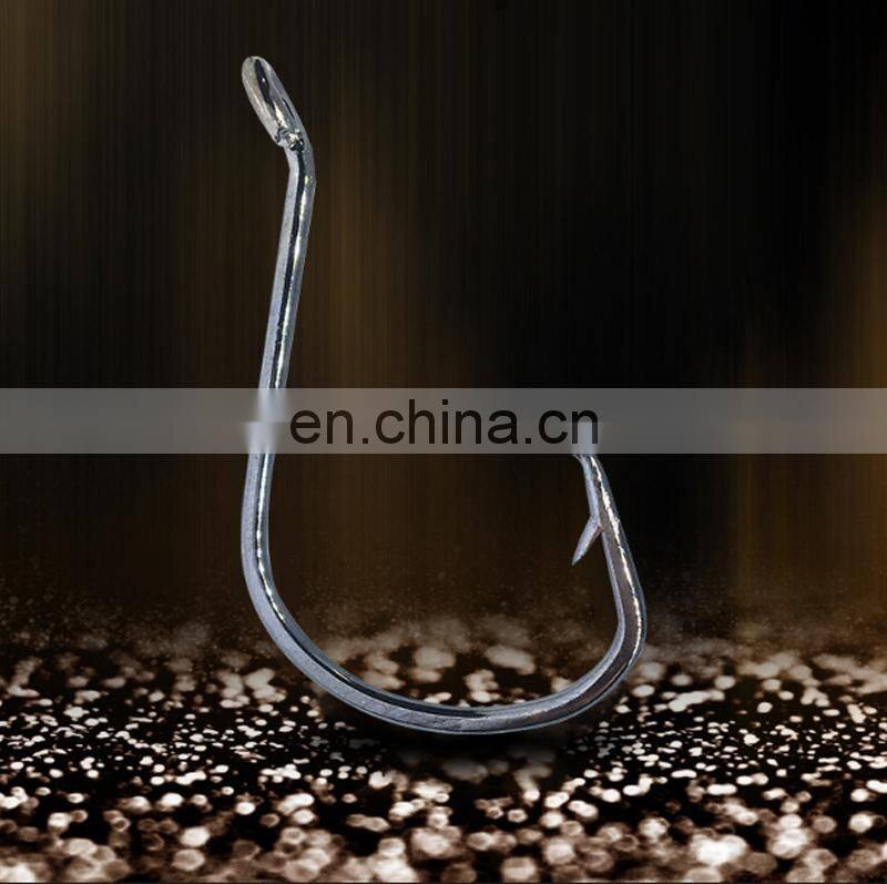 Amazon Black Stainless Steel Ring Hook Saltwater Fishing Cocked Mouth Cuttlefish Octopus Hook