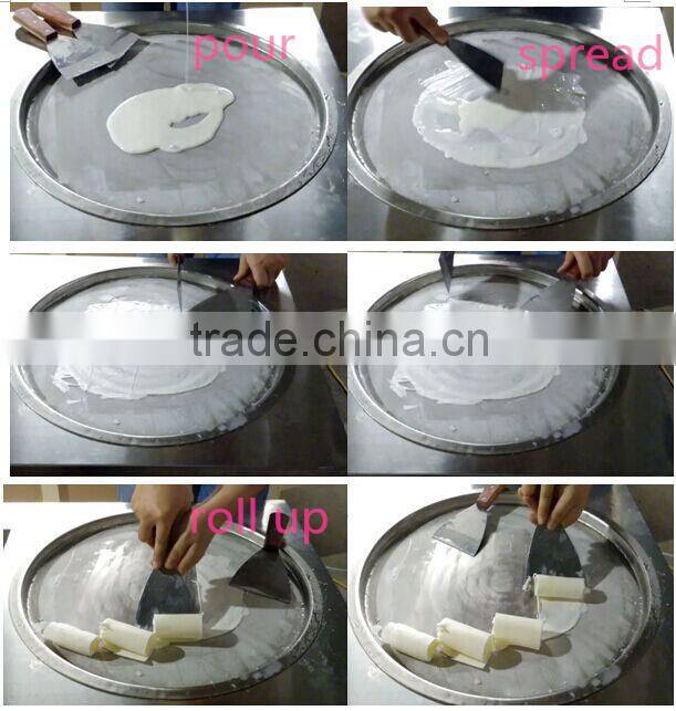 2016 New Style -30 Degree Fried Ice Cream Machine Single Pan Roll Ice Cream Machine