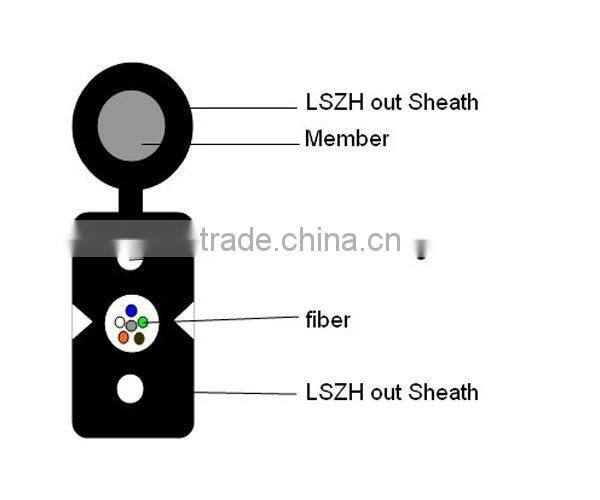 ftth drop cable 4 core with self-supporting wire
