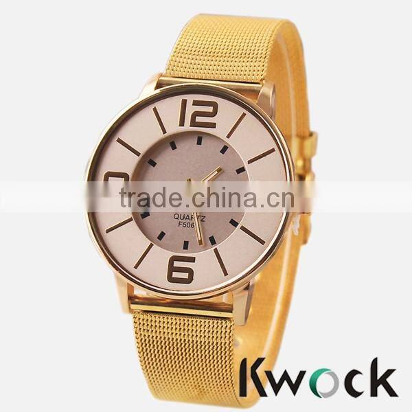 Gold design watch love watches for wife factory direct sale for 2016