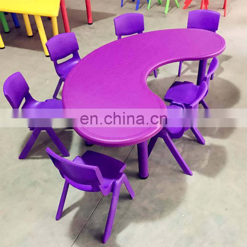 new design safe hot sale cheap plastic tables and chairs set for kids