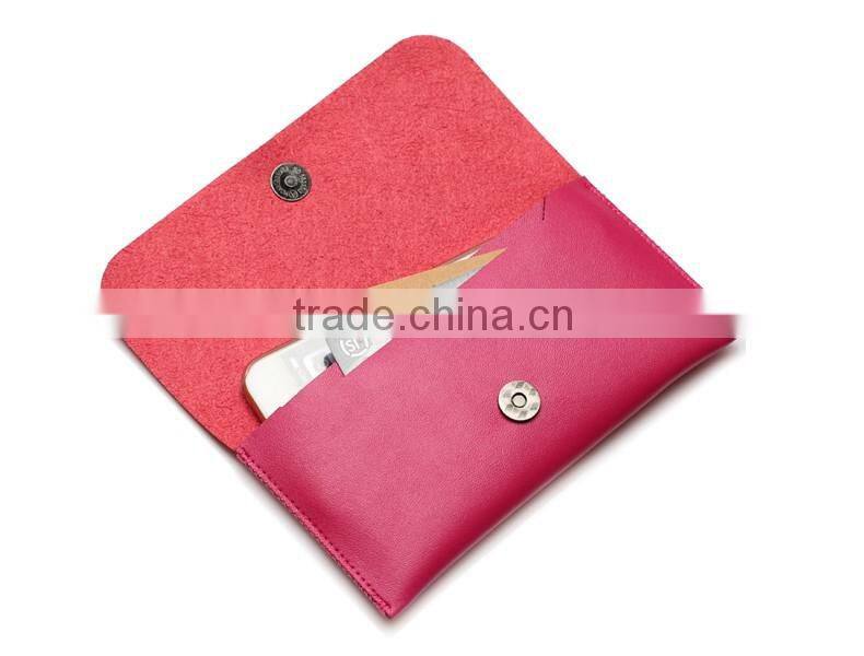 New Fashion Genuine Leather unisex Cell Phone Pouch Mobile Phone Purse Bag