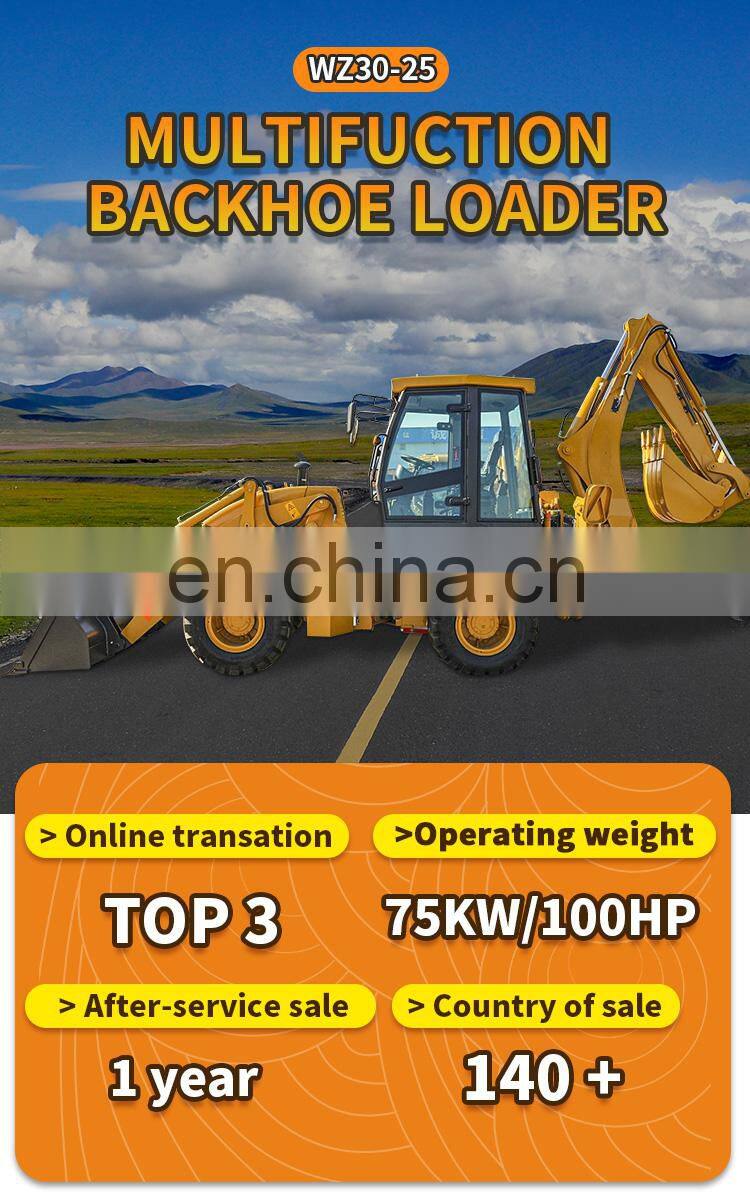 Cheap price WZ40-30 small min wheel 4x4 compact 1.1m3 bucket capacity mini retroexcavadora