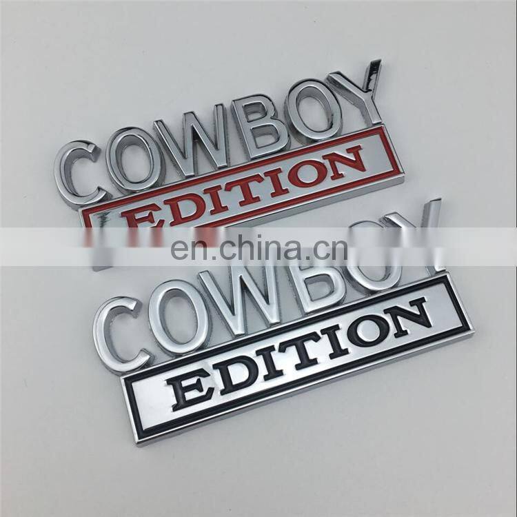 Customized Zinc Alloy Metal Chrome Enamel Paint Gelatin Sponge Car Emblem