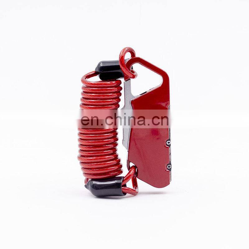 High Security zip lock bag wire rope cable pad lock durable combination padlock Safety lock