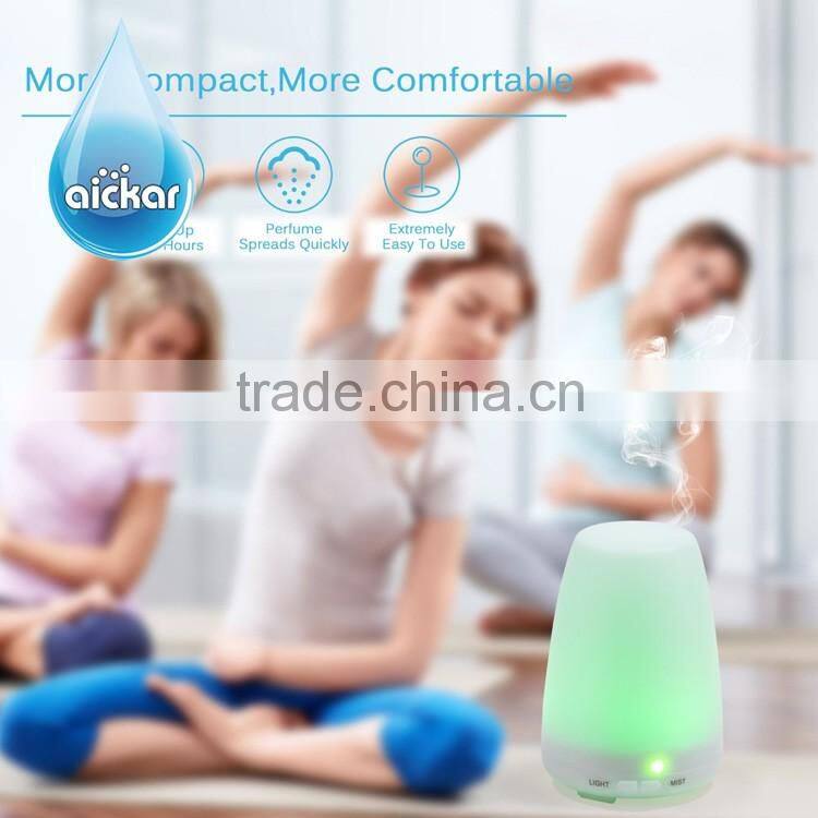 7 Colors LED Factory Price 100ml Ultrasonic Aroma Humidifier SPA Pure Essential Oil Diffuser Mist Maker Fogger
