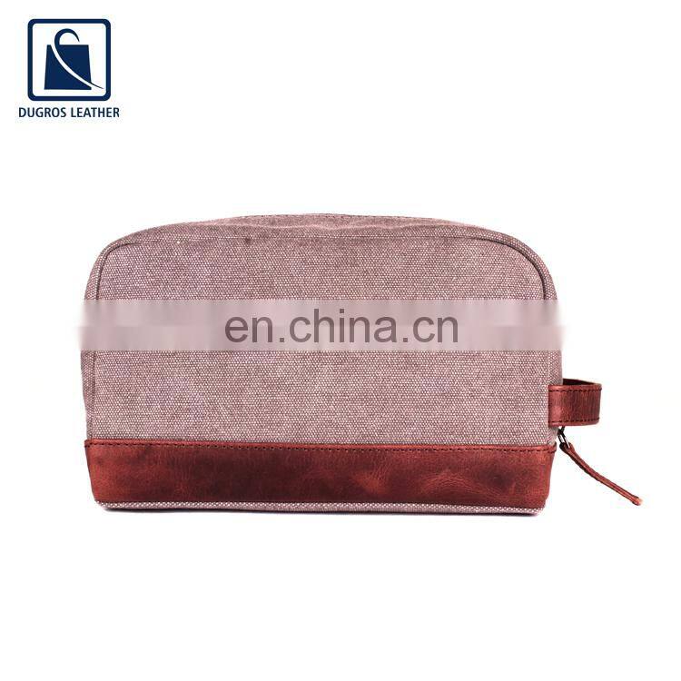 Leading Supplier of Zip Closure Type Matching Stitching Unisex Genuine Leather Toiletry Bag