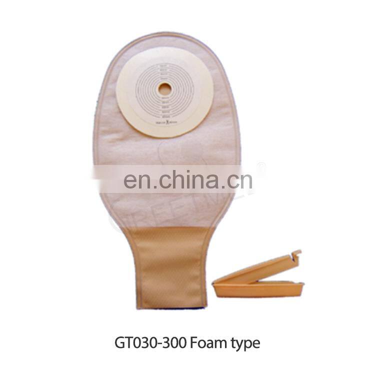 Colostomy Bag with Clip China Disposable 57 Mm 70 Mm Size Single Use Two Piece PVC Ce OEM Service Greetmed EOS 3 Years Class II